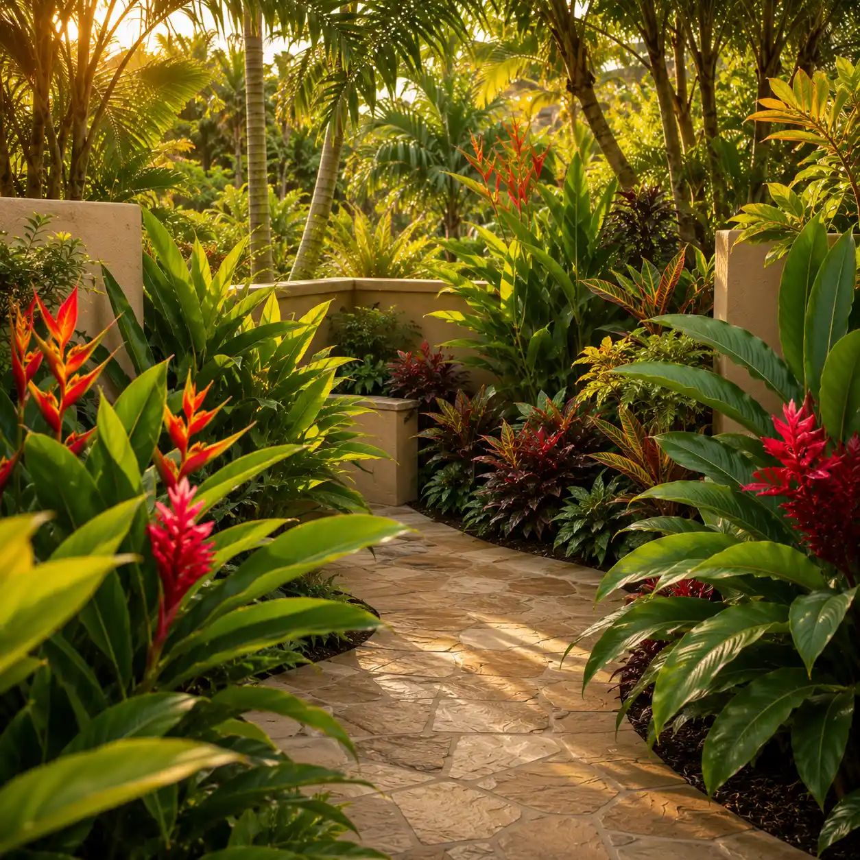 Tropical Courtyard Planting